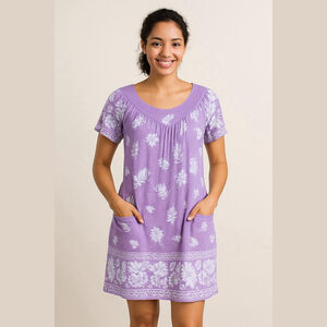 EKOUAER Women's Dress Size Small Purple Floral